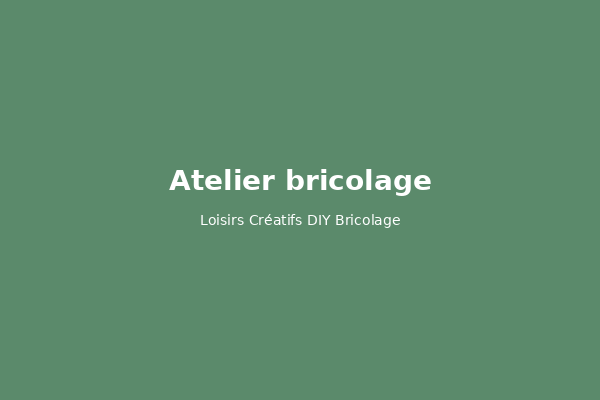 Comment créer un atelier de bricolage dans un petit espace